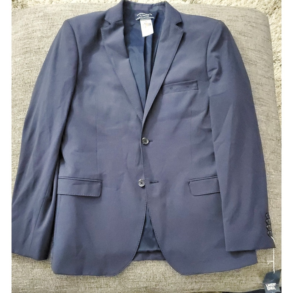 NWT American Airlines Men's Land's End Navy Tailored Fit Blazer Size 42 Regular‎